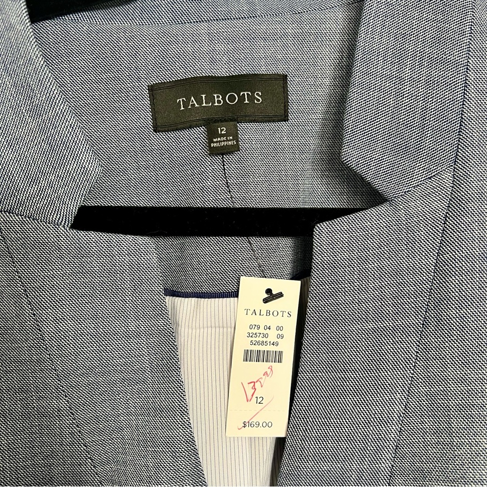 Talbots Gray Textured Blazer - Picture 2 of 5